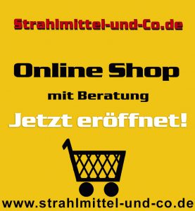 Eröffnung Online Shop Strahlmittel und Co