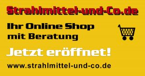 Eröffnung Online Shop Strahlmittel und Co